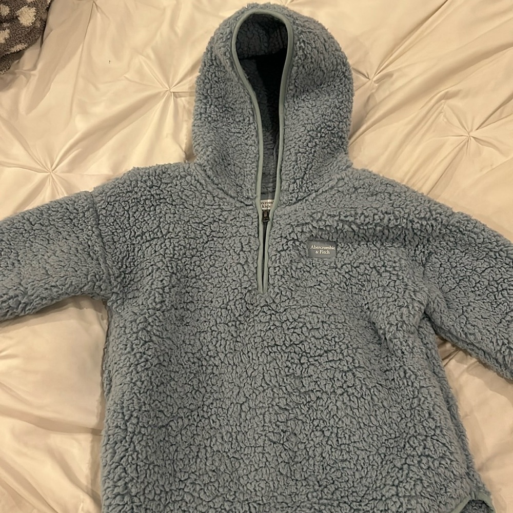 Abercrombie Kids Hooded Quarter Zip Sherpa